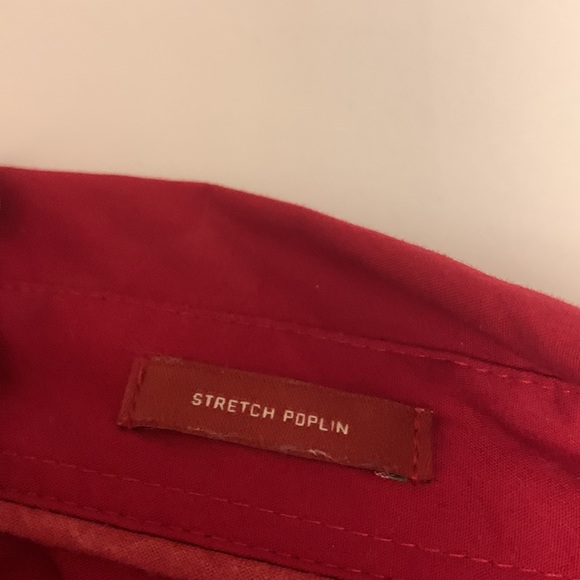 Talbots Red button down stretch poplin 18W long sleeve - Picture 5 of 6